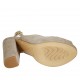 Woman's platform sandal in taupe suede heel 10 - Available sizes:  32, 33, 34, 43, 46, 47