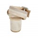 Sandalo da donna con fibbie in pelle cipria, camoscio beige e grigio tacco 5 - Misure disponibili: 31, 32, 33, 34, 43, 44, 45