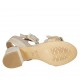 Sandalo da donna con fibbie in pelle cipria, camoscio beige e grigio tacco 5 - Misure disponibili: 31, 43