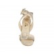 Sandalo da donna con fibbie e plateau in pelle cipria, camoscio beige e grigio tacco 10 - Misure disponibili: 32, 33, 34, 42, 43, 44, 45, 46, 47