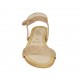 Sandale pour femmes avec fermeture velcro en daim beige talon 2 - Pointures disponibles:  33, 43, 44, 45, 47