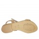 Sandale pour femmes avec fermeture velcro en daim beige talon 2 - Pointures disponibles:  33, 43, 44, 45, 47