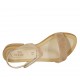 Sandalo da donna con velcro in camoscio beige tacco 2 - Misure disponibili: 33, 42, 43, 44, 45, 46, 47