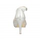 Scarpa aperta da donna con plateau e cinturino in pelle laminata argento tacco 9 - Misure disponibili: 34, 43, 44, 45, 46, 47