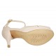Zapato abierto para mujer con plataforma y cinturon en piel color desnudo tacon 9 - Tallas disponibles:  34, 45, 46, 47