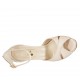 Zapato abierto para mujer con plataforma y cinturon en piel color desnudo tacon 9 - Tallas disponibles:  34, 45, 46, 47