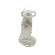 Scarpa aperta da donna con cinturino in pelle laminata argento tacco 3 - Misure disponibili: 32, 33, 34, 42, 43