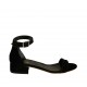 Scarpa aperta da donna con cinturino in camoscio nero tacco 3 - Misure disponibili: 32