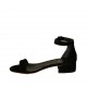 Scarpa aperta da donna con cinturino in camoscio nero tacco 3 - Misure disponibili: 32