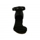 Scarpa aperta da donna con cinturino in camoscio nero tacco 3 - Misure disponibili: 32