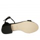 Zapato abierto para mujer con cinturon en gamuza negra tacon 3 - Tallas disponibles:  32