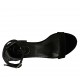 Scarpa aperta da donna con cinturino in camoscio nero tacco 3 - Misure disponibili: 32