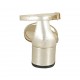 Scarpa aperta da donna con cinturino in pelle laminata platino tacco 4 - Misure disponibili: 32, 33, 34, 42, 43, 44