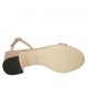 Zapato abierto con cinturon para mujer en charol estampado rosa tacon 4 - Tallas disponibles:  42, 43, 44