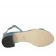 Scarpa aperta da donna con cinturino in vernice stampata azzurra tacco 4 - Misure disponibili: 34, 42, 43, 44, 45