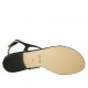 Sandale entredoigt en cuir noir et tacheté pour femmes talon 1 - Pointures disponibles:  33, 42, 43, 45