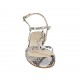 Sandalo da donna in pelle stampata multicolore con fibbia tacco 1 - Misure disponibili: 33, 34, 42, 43, 44, 45