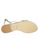 Sandalo da donna in pelle stampata multicolore con fibbia tacco 1 - Misure disponibili: 42, 43