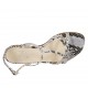 Sandalo da donna in pelle stampata multicolore con fibbia tacco 1 - Misure disponibili: 33, 34, 42, 43, 44, 45