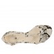 Scarpa aperta da donna con fibbie regolabili in pelle stampata bianca e nera tacco 1 - Misure disponibili: 34, 42, 43, 44, 45