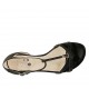 Scarpa aperta da donna con fibbie regolabili in pelle nera tacco 1 - Misure disponibili: 33, 42, 43, 44