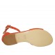 Zapato abierto para mujer con cinturon al tobillo en piel estampada naranja tacon 1 - Tallas disponibles:  34, 42, 43, 44