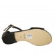 Scarpa aperta da donna con cinturino alla caviglia in pelle stampata nera tacco 1 - Misure disponibili: 33, 34, 42, 43, 44