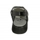 Woman's sandal with velcro straps in black suede and patent leather wedge heel 3 - Available sizes:  33, 34, 43, 44