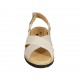 Sandalo da donna con chiusure velcro in camoscio e camoscio stampato beige zeppa 3 - Misure disponibili: 33, 42, 43, 45
