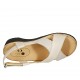 Sandalo da donna con chiusure velcro in camoscio e camoscio stampato beige zeppa 3 - Misure disponibili: 33, 42, 43, 45