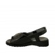 Sandalo da donna con velcro in pelle e vernice nera zeppa 3 - Misure disponibili: 34, 42, 43, 44