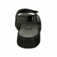 Sandalo da donna con velcro in pelle e vernice nera zeppa 3 - Misure disponibili: 34, 42, 43, 44