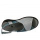Sandalo da donna con chiusure velcro in pelle azzurra e pelle stampata avio zeppa 3 - Misure disponibili: 33, 34, 42, 43, 45