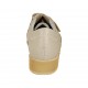 Chaussure pour femmes avec fermeture velcro en daim perforé beige et cuir taupe talon compensé 3 - Pointures disponibles:  34, 42, 43, 45
