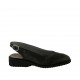 Woman's slingback pump in black colored leather heel 3 - Available sizes:  33, 34, 42