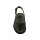 Zapato destalonado para mujer en piel de color negra tacon 3 - Tallas disponibles:  33, 34, 42