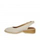 Slingback für Damen aus beigefarbenem Leder Absatz 3 - Verfügbare Größen:  34, 42, 45