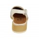 Zapato destalonado para mujer en piel de color beis tacon 3 - Tallas disponibles:  34, 42, 45