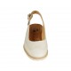 Woman's slingback pump in beige-colored leather heel 3 - Available sizes:  34, 42, 45