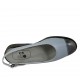 Chanel da donna in pelle azzurra e vernice blu tacco 3 - Misure disponibili: 34, 44