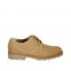 Scarpa stringata da uomo in nabuk beige - Misure disponibili: 37, 38, 46, 47, 48, 49, 50