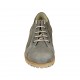 Zapato para hombre con cordones y plantilla extraible en piel nubuk y gamuza perforada gris - Tallas disponibles:  37, 38, 46, 47, 48, 49, 50