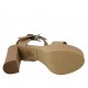 Woman's sandal in nude leather with buckle, platform and heel 9 - Available sizes:  32, 42, 43, 44, 46