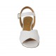 Sandale pour femmes avec courroie en cuir blanc talon 4 - Pointures disponibles:  32, 43, 44, 45, 46