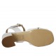 Sandale pour femmes avec courroie en cuir blanc talon 4 - Pointures disponibles:  32, 43, 44, 45, 46