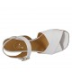 Sandalo da donna con cinturino in pelle bianca tacco 4 - Misure disponibili: 32, 43, 44, 45, 46