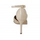 Woman's open shoe with strap in nude patent leather heel 8 - Available sizes:  42, 43, 44, 45, 46