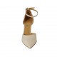 Scarpa aperta da donna in vernice nude con cinturino tacco 8 - Misure disponibili: 42, 43, 44, 45, 46