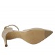 Scarpa aperta da donna in vernice nude con cinturino tacco 8 - Misure disponibili: 42, 43, 44, 45, 46