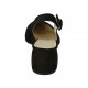 Zapato destalonado para mujer en gamuza negra tacon 5 - Tallas disponibles:  45